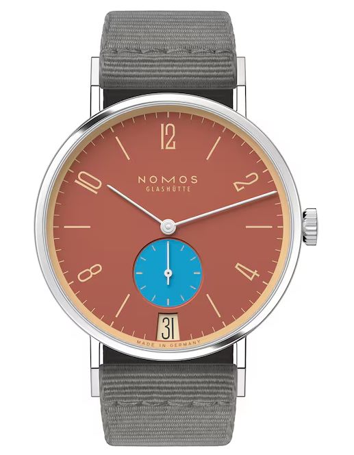 NOMOS Tangente 38 Datum Ziegelblau 179.S27 Replica Watch